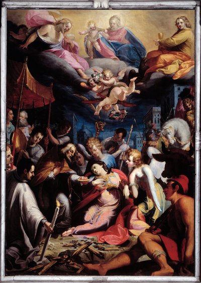 Powierzenie Eucharystii św. Łucji (malarstwo) autorstwa Giovanni Andrea Ansaldo