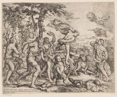 Bachus spotyka Ariadnę na Naxos autorstwa Giovanni Andrea Podesta
