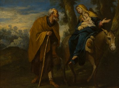 Ucieczka do Egiptu, ok. 1618-57 (olej na płótnie) autorstwa Giovanni Andrea di (attr. to) Ferrari