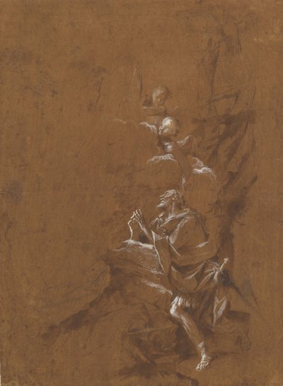 Wizja św. Wilhelma z Akwitanii, koniec lat pięćdziesiątych XVII wieku. autorstwa Giovanni Angelo Canini