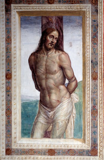 Chrystus kolumna ( Fresco autorstwa Giovanni Antonio Bazzi Sodoma