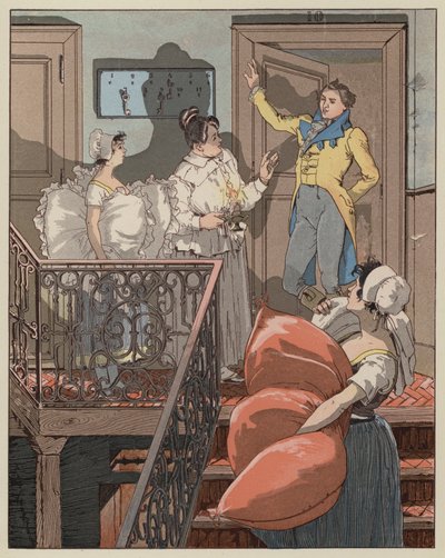 Scena z La Dame de Gai-Fredon autorstwa Quatrellesa (Ernest LEpine) autorstwa Giovanni Antonio Bazzi after Sodoma