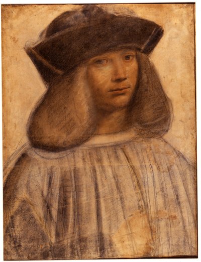 Portret Francesco Melziego (w. 1491-1570) włoskiego malarza, ucznia i towarzysza (kochanka) Leonarda de Vinci (rysunek) autorstwa Giovanni Antonio Boltraffio