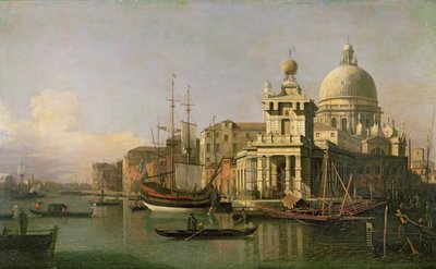 Widok na Dogana i Santa Maria della Salute autorstwa Giovanni Antonio Canal