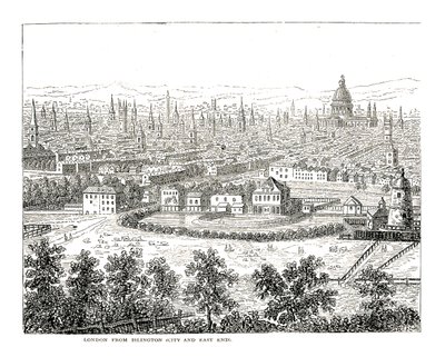 Londyn z Islington City i East Endu. Z punktu widzenia Canaletti, opublikowane 1753 autorstwa Giovanni Antonio Canal