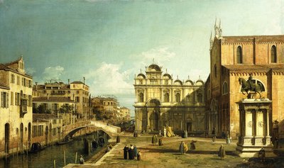 Campo Santi Giovanni e Paolo, Wenecja, 1738-9 autorstwa Giovanni Antonio Canal