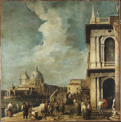 Wejście na Canal Grande w Wenecji od strony Piazzetta autorstwa Giovanni Antonio Canal