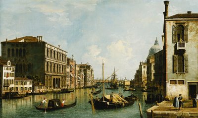 Canal Grande, Wenecja, Patrząc na wschód z Campo S. Vio, autorstwa Giovanni Antonio Canal