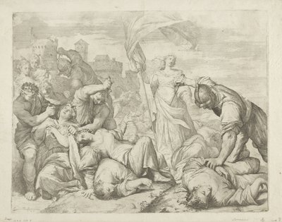 Męczeństwo św. Urszuli i jej towarzyszy autorstwa Giovanni Antonio Lorenzini