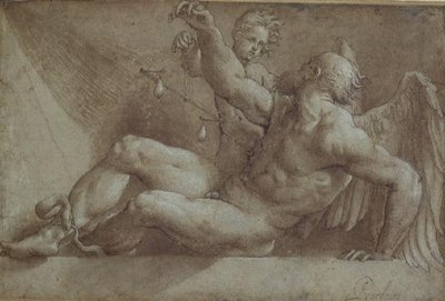 Alegoria czasu (rysunek) autorstwa Giovanni Antonio Pordenone
