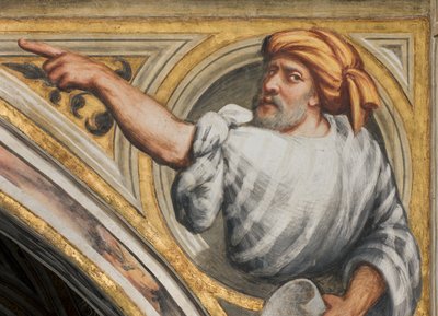 Nawa centralna, Plume Second Span South, IL Pordenone 1520, Popiersie z Prorokiem autorstwa Giovanni Antonio Pordenone