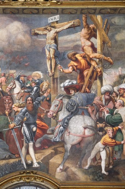 Ukrzyżowanie, fragment 2562703 i 2562705 autorstwa Giovanni Antonio Pordenone