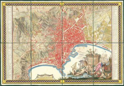 Mapa Neapolu z 1790 r. autorstwa Giovanni Antonio Rizzi-Zannoni