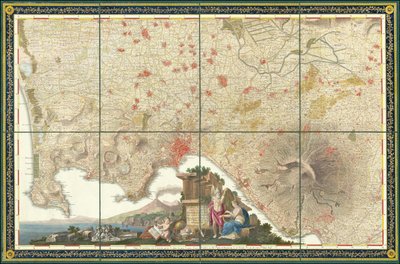 Mapa okolic Neapolu z 1793 r. autorstwa Giovanni Antonio Rizzi-Zannoni