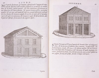 Rozwój mieszkalnictwa, z „Della Architettura”, wyd. 1590 autorstwa Giovanni Antonio Rusconi