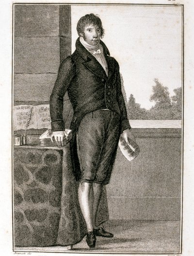 Portret Luigiego Cherubiniego (akwaforta) autorstwa Giovanni Antonio Sasso