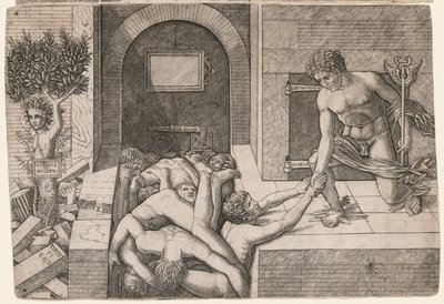 Alegoria ratowania ludzkości: Virtus Deserta autorstwa Giovanni Antonio da Brescia