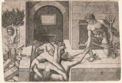 Alegoria ratowania ludzkości: Virtus Deserta, ok. 1930 1500-1505. autorstwa Giovanni Antonio da Brescia