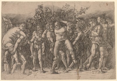 Bachanalia z Silenusem. autorstwa Giovanni Antonio da Brescia