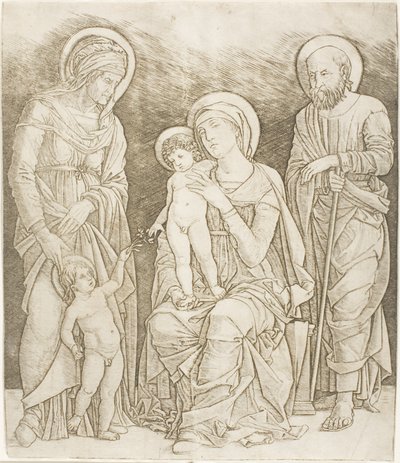 Święta Rodzina z Dzieciątkiem Św. Jan autorstwa Giovanni Antonio da Brescia