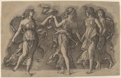 Cztery Tańczące Muzy autorstwa Giovanni Antonio da Brescia, after Andrea Mantegna