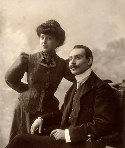 Alfredo Trombetta z żoną autorstwa Phillipe de Marlier