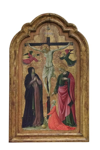 Ukrzyżowanie ze świętą Łucją, ok. 1465-70 (tempera na drewnie) autorstwa Giovanni Antonio da Pesaro