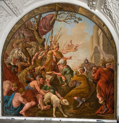 Rzymskie łupy złożone u stóp Klaudiusza Cywilisa autorstwa Giovanni Antonio de Groot