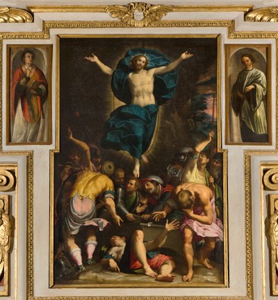 Kaplica Matki Bożej Ludowej, drugie przęsło strona południowa, Giovan Battista Trotti zwany Malosso, Zmartwychwstanie 1594 autorstwa Giovanni Battista Trotti
