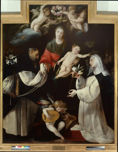 Madonna Różańcowa autorstwa Giovanni Battista  Crespi