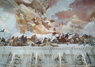 Afryka, szczegół fresku na suficie ... (fresk) autorstwa Giovanni Battista (1696-1770) Tiepolo