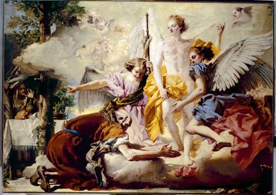 Ukazanie się trzech aniołów Abrahamowi autorstwa Giovanni Battista Tiepolo