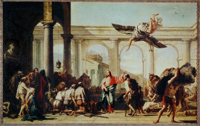 Chrystus uzdrawia paralityka ... autorstwa Giovanni Battista (1696-1770) Tiepolo