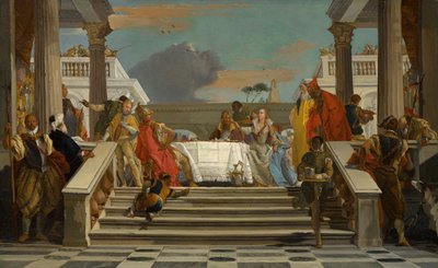 Uczta Kleopatry i Antoniusza, ok. 1747-1750 (olej na płótnie) autorstwa Giovanni Battista Tiepolo