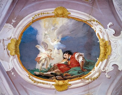 Alegoria Giambattisty Tiepolo (1696-1770), świeża, Pałac Arcybiskupi, Udine autorstwa Giovanni Battista Tiepolo