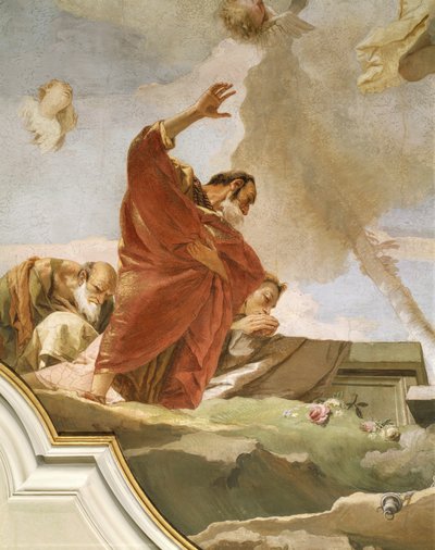 Wniebowzięcie, Giovanni Battista Tiepolo (1696-1770), fresk, Detal, Oratorium Czystości, Udine autorstwa Giovanni Battista Tiepolo