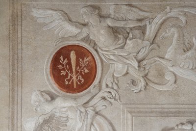Fragment fresku z Pokoju Eneidy w Palazzina autorstwa Giovanni Battista Tiepolo