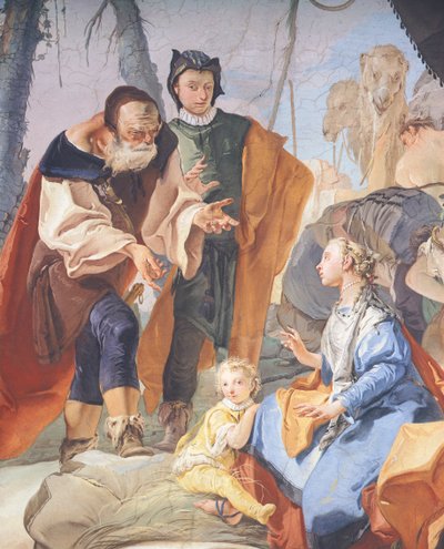 Freski w galerii Pałacu Arcybiskupiego w Udine autorstwa Giambattisty Tiepolo (1696-1770), fragment autorstwa Giovanni Battista Tiepolo