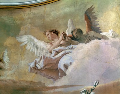 Chwała aniołów, Giovanni Battista Tiepolo (1696-1770), fresk, Detal, Oratorium Czystości, Udine autorstwa Giovanni Battista Tiepolo
