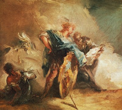 Minerwa dyktuje prawa autorstwa Giovanni Battista Tiepolo