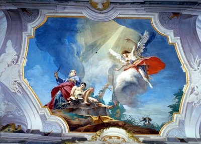 Ofiara Abrahama (fresk) autorstwa Giovanni Battista (1696 1770) Tiepolo