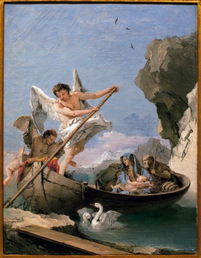 Lot w Egipcie - Obraz Giambattisty Tiepolo (1696-1770), olej na płótnie autorstwa Giovanni Battista Tiepolo
