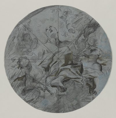 Apoteoza świętego (recto) autorstwa Giovanni Battista Benaschi