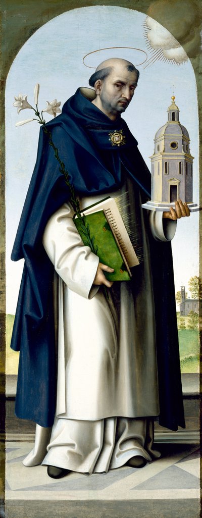 Św. Tomasz z Akwinu, 1512-16 (tempera na desce) autorstwa Giovanni Battista Bertucci