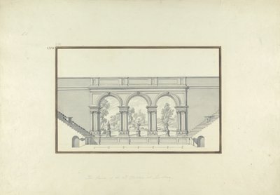 Rekonstrukcja Drugiego Teatru w Laodycei, ok. 1750 (pióro i atrament oraz rozmycie grafitu na papierze wykładanym) autorstwa Giovanni Battista Borra