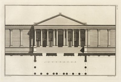 Pionowy Wielki Wejście na Dziedziniec Świątyni, 1753 autorstwa Giovanni Battista Borra