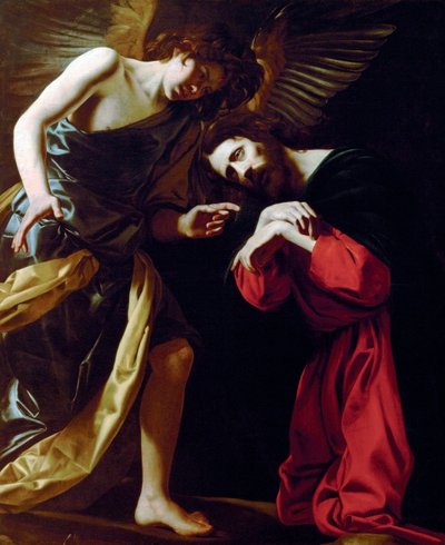 „Chrystus na Górze Oliwnej” (Chrystus na Górze Oliwnej) Obraz Giovanniego Battisty Caracciolo (1578-1635) ok. 1615 r. - Olej na płótnie Dim 148x124 cm Muzeum Historii Sztuki, Wiedeń autorstwa Giovanni Battista Caracciolo