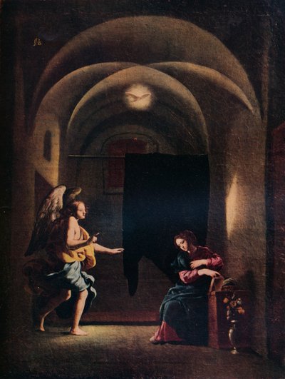 Zwiastowanie, c1625-1630 1931 autorstwa Giovanni Battista Caracciolo