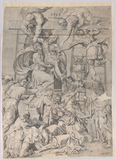 Zdjęcie z krzyża, 1550-1600. autorstwa Giovanni Battista Cavalieri