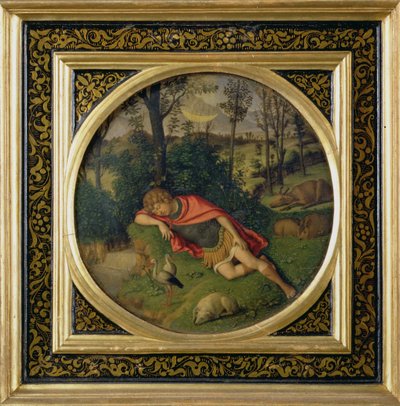 Śpiący Endymion autorstwa Giovanni Battista Cima da Conegliano